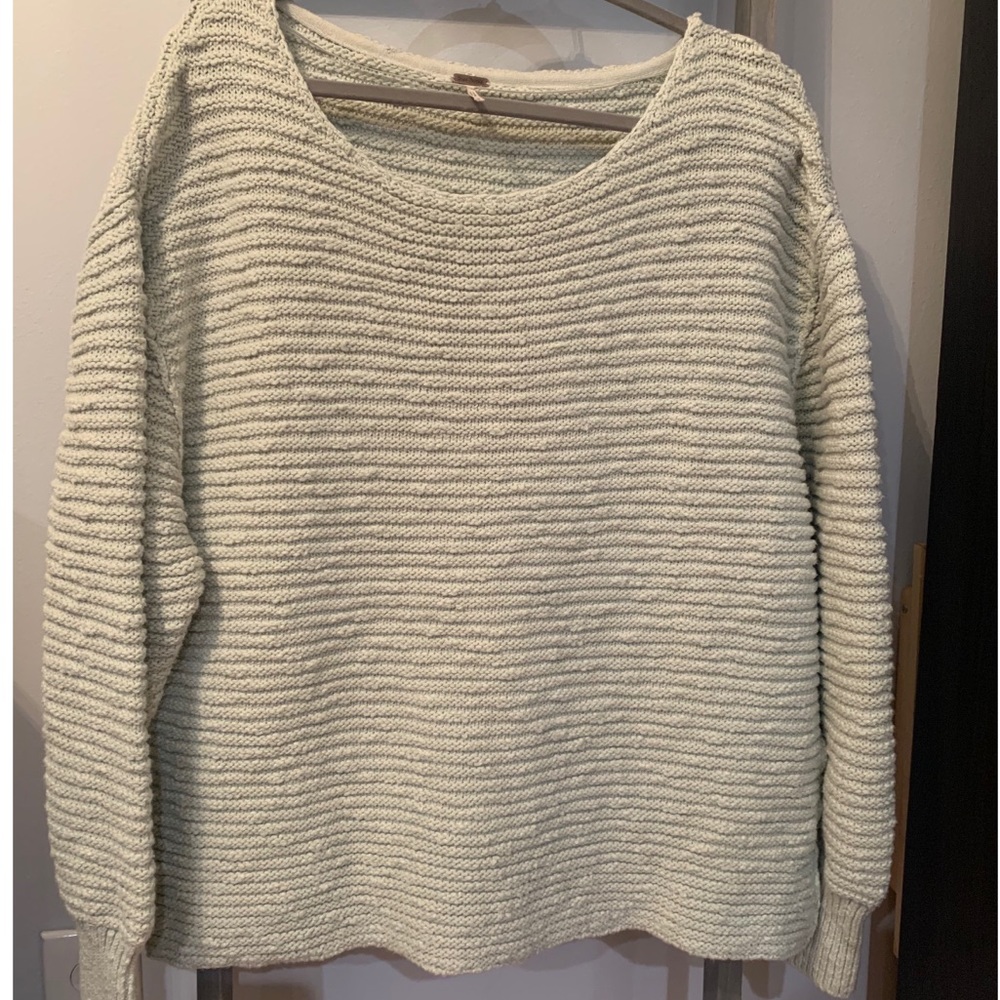 Free People Mint Green Thick Oversized Sweater M